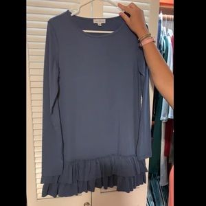 Longsleeve tshirt dresses, ruffle detail on bottom